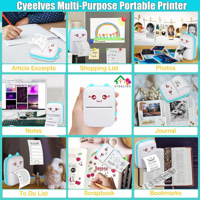 Fidtoy Mini Portable Photo & Sticker Printer with Bluetooth