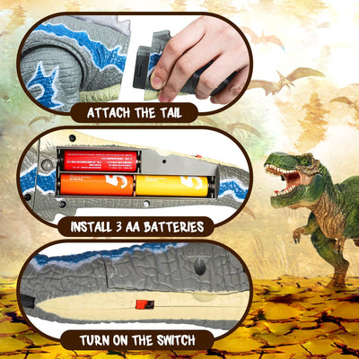 Fidtoy Remote Control Dinosaur Toy with Mist Spray for Kids