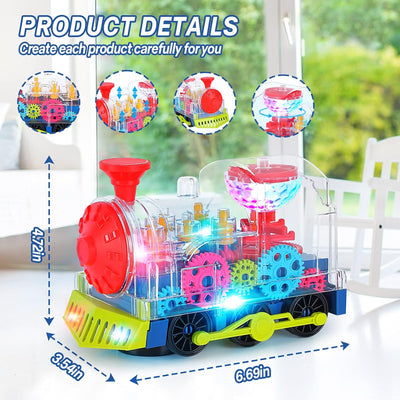 Fidtoy Train musical lumineux pour tout-petits | Jouet interactif pour tout-petits avec lumières et musique