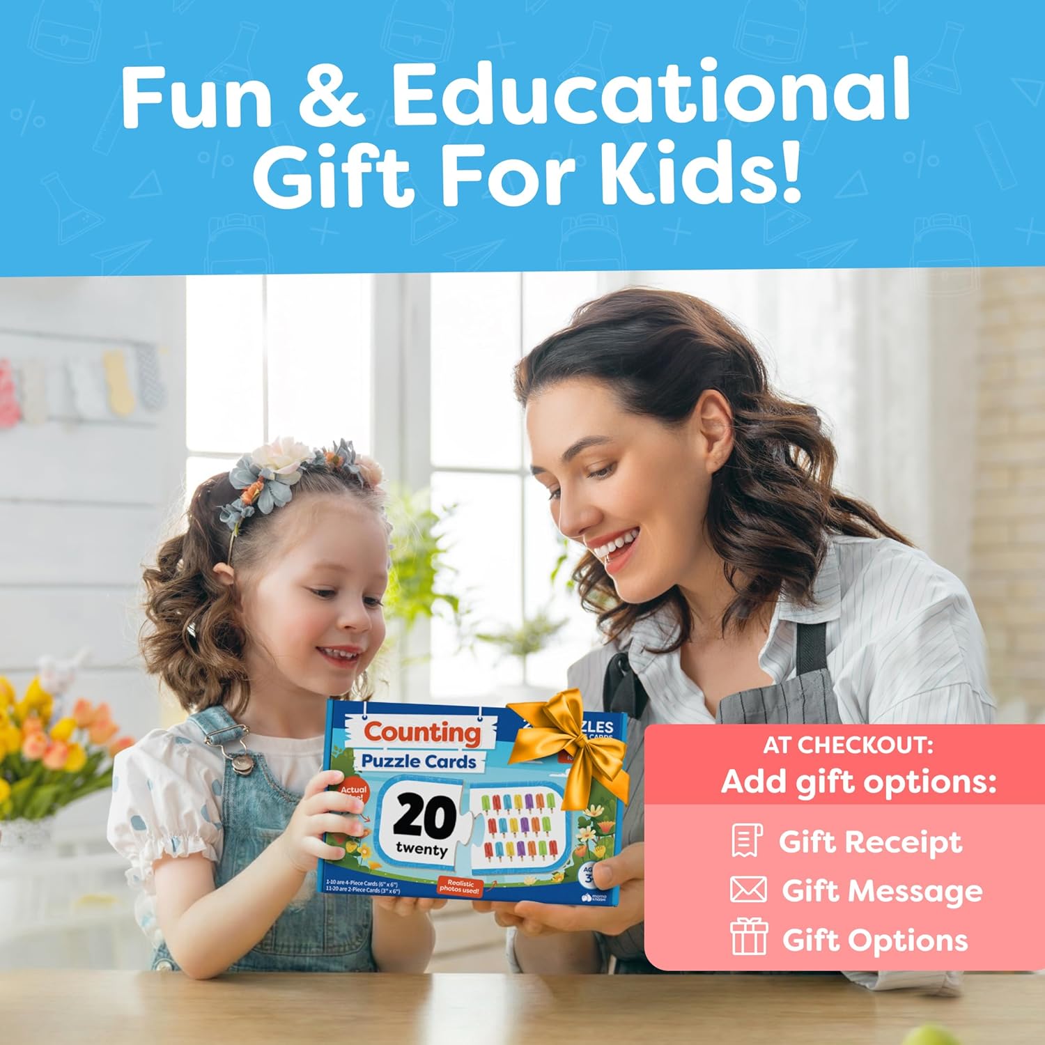 Set de rompecabezas Fidtoy de emparejar números, juguete educativo de matemáticas tempranas