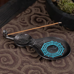 Buddha Stones Gourd Yin Yang Bagua Copper Blessing Incense Burner Decoration Incense Burner BS Yin Yang Bagua 13.8*6*1.5cm
