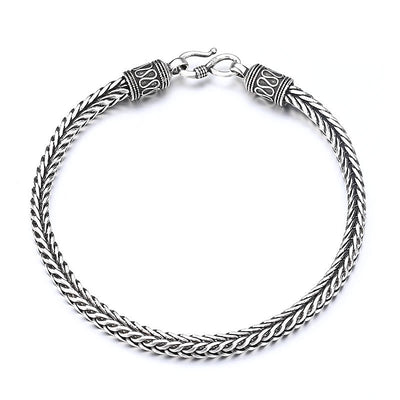 Buddha Stones Vintage Dragon Keel Braided Twisted Design Wealth Buckle Bracelet Bracelet BS 6