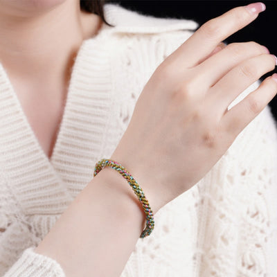 Buddha Stones Colorful Rope Luck Handcrafted Braided Child Adult Bracelet Bracelet BS 7