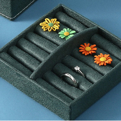 Buddha Stones Jewelry Box Organizer Three-Layer Jewelry Storage Box Flannel Gift Box Jewelry Box BS 4