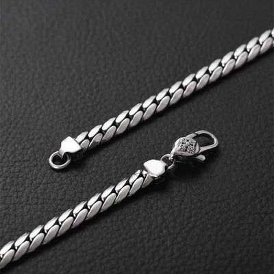 Buddha Stones Double Dorje Vajra Strength Punk Copper Chain Bracelet Necklace Bracelet BS 16
