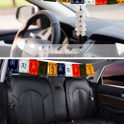 Buddha Stones Tibetan Blessing Windhorse Om Mani Padme Hum Outdoor Car Prayer Flag Decoration Decorations buddhastoneshop 2