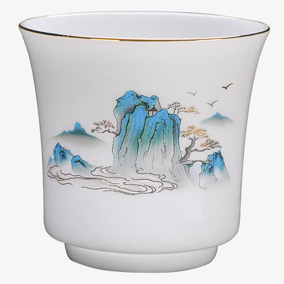 Buddha Stones Mountains Rivers Tree Ceramic Teacup Kung Fu Tea Cup 120ml Cup BS 10