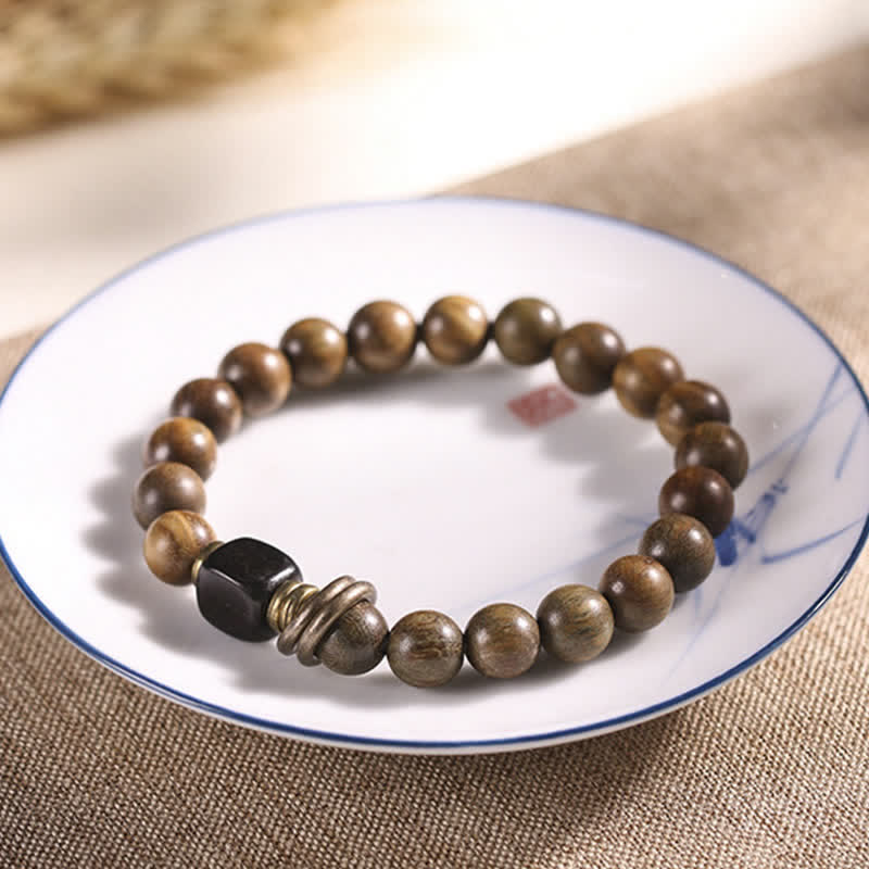 Buddha Stones Tibetan Green Sandalwood Crystal Soothing Peace Bracelet Bracelet BS 7
