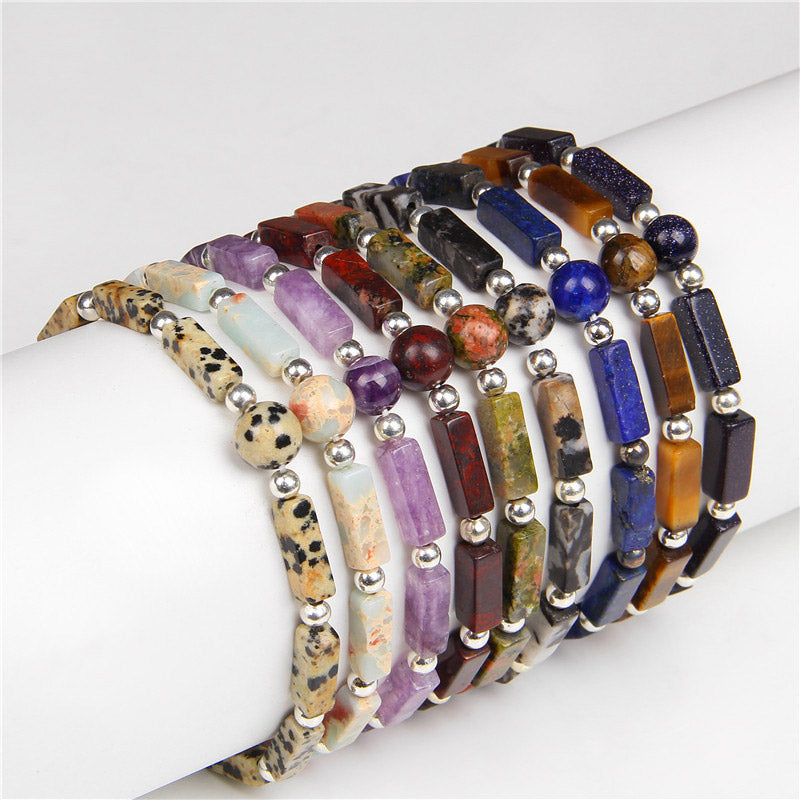 Buddha Stones Natural Crystal Amethyst Tiger Eye Spiritual Balance Bracelet Bracelet BS 1