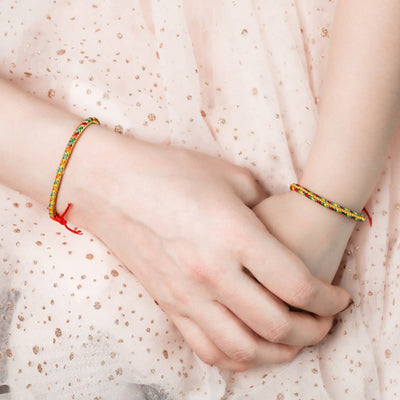 Buddha Stones 925 Sterling Silver Dragon Boat Festival Fu Character Zongzi Pattern Luck Handmade Multicolored Child Adult Bracelet Bracelet BS 4