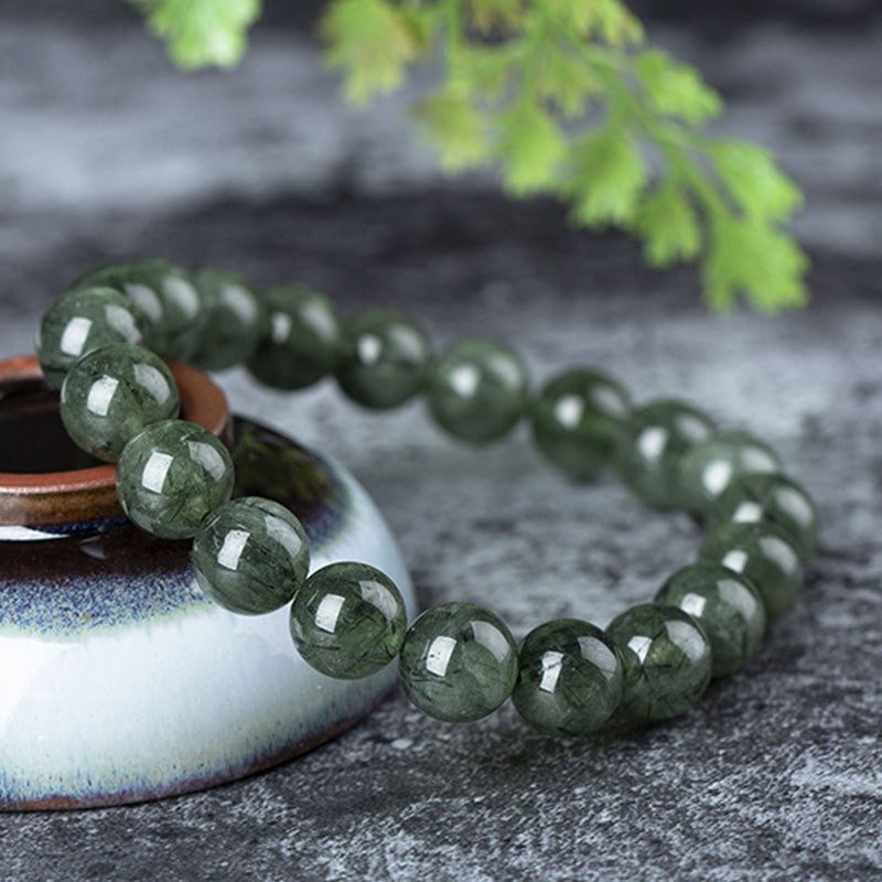 Buddha Stones Natural Green Crystal Blessing Wealth Bracelet - image 14
