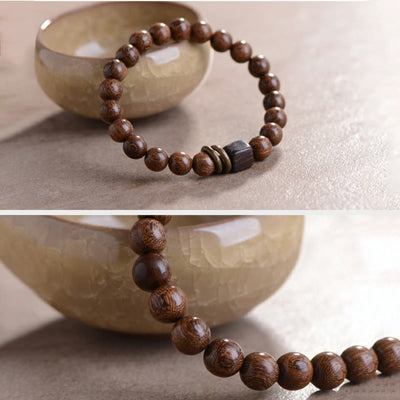 Buddha Stones Phoebe Zhennan Wood Spirituality Bracelet Bracelet BS 4