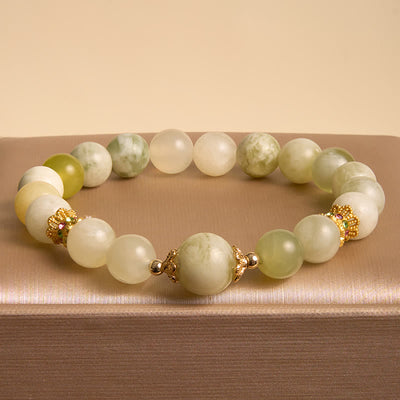 Buddha Stones Green Grape Color Jade Abundance Bracelet Bracelet BS 1
