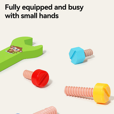 Fidtoy Smart Animal Tool Set | Jouet de construction STEM en bois pour les tout-petits de 3 ans et plus