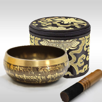 Buddha Stones Tibetan Meditation Sound Bowl Handcrafted for Healing and Mindfulness Singing Bowl Set Singing Bowl buddhastoneshop 6