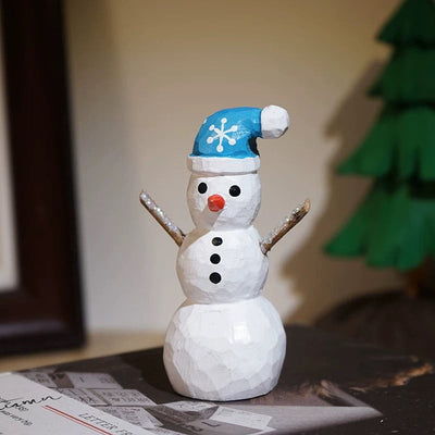 Adornos de Navidad de Madera Maciza Tallados a Mano