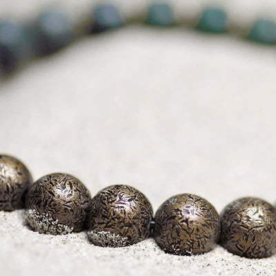 Buddha Stones Tibetan Cyan Bodhi Seed Copper Success Bracelet Bracelet BS 7
