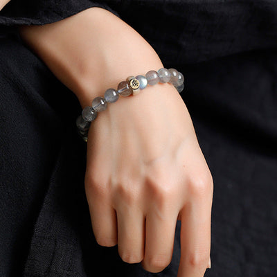 Buddha Stones 12 Chinese Zodiac Moonstone Calm Love Bracelet Bracelet BS 4
