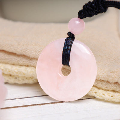 Buddha Stones Lucky Coin Pendant Healing Crystal Gemstone Necklace Necklaces & Pendants BS 10