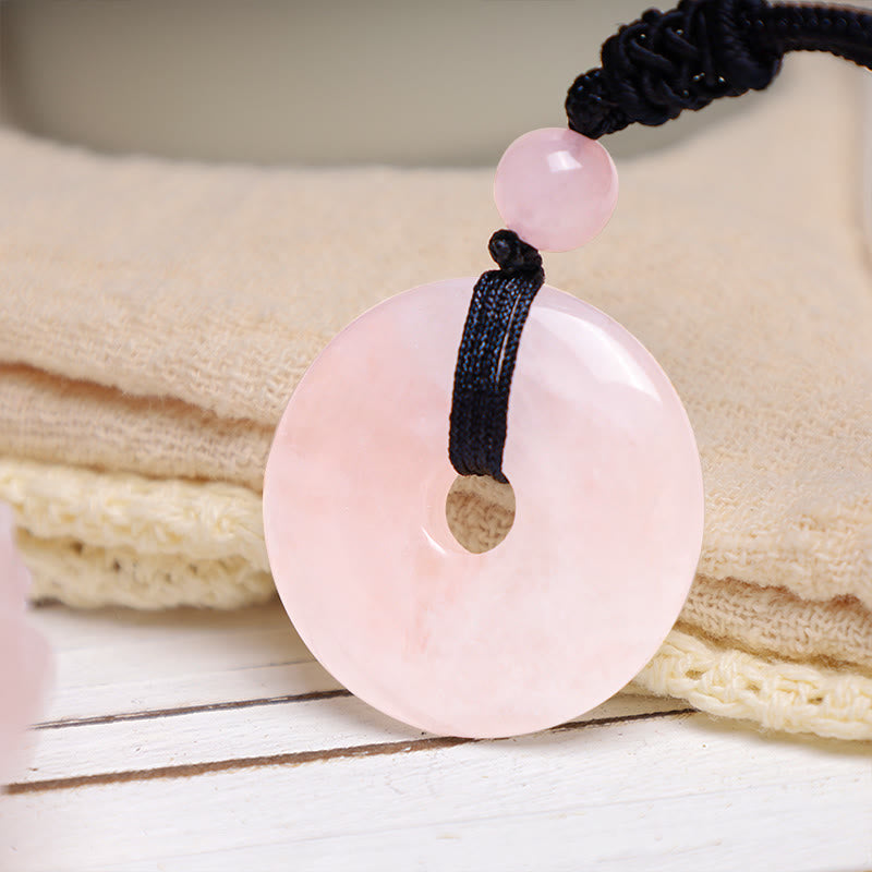 Buddha Stones Lucky Coin Pendant Healing Crystal Gemstone Necklace Necklaces & Pendants BS 10