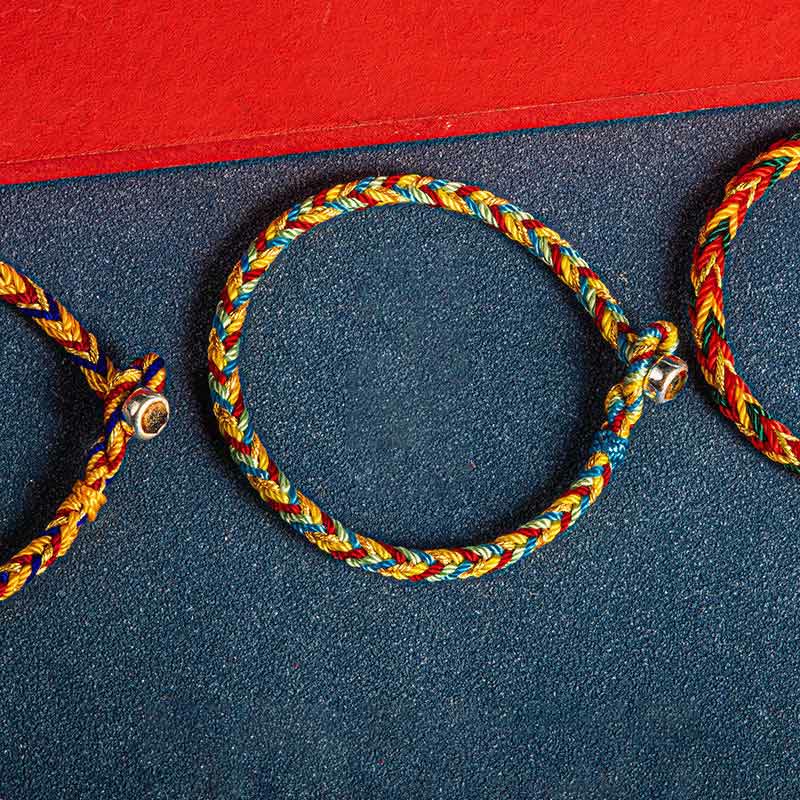 Buddha Stones "May you be safe and sound all year round" Lucky Multicolored Bracelet Bracelet BS 4
