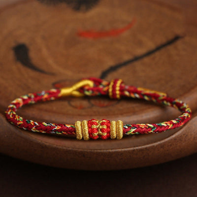 Buddha Stones Handmade Colorful Rope King Kong Knot Braided Luck Bracelet - image 5