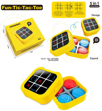 Juego de Puzle Táctil 5 en 1 de Tic Tac Toe Electrónico - 265