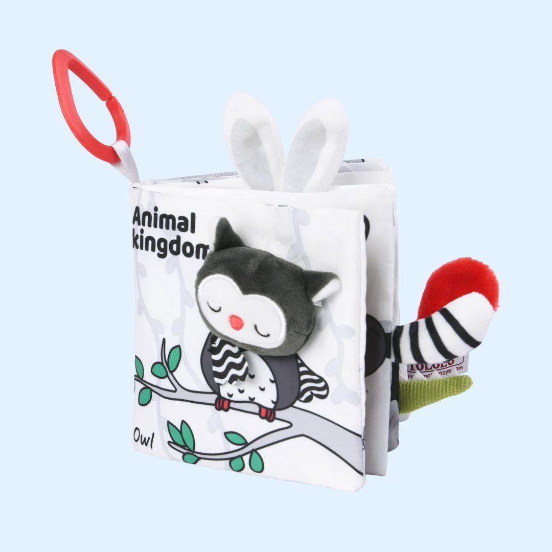 Fidtoy Interactive 3D Animal Cloth Book Baby Sensory Learning Toy