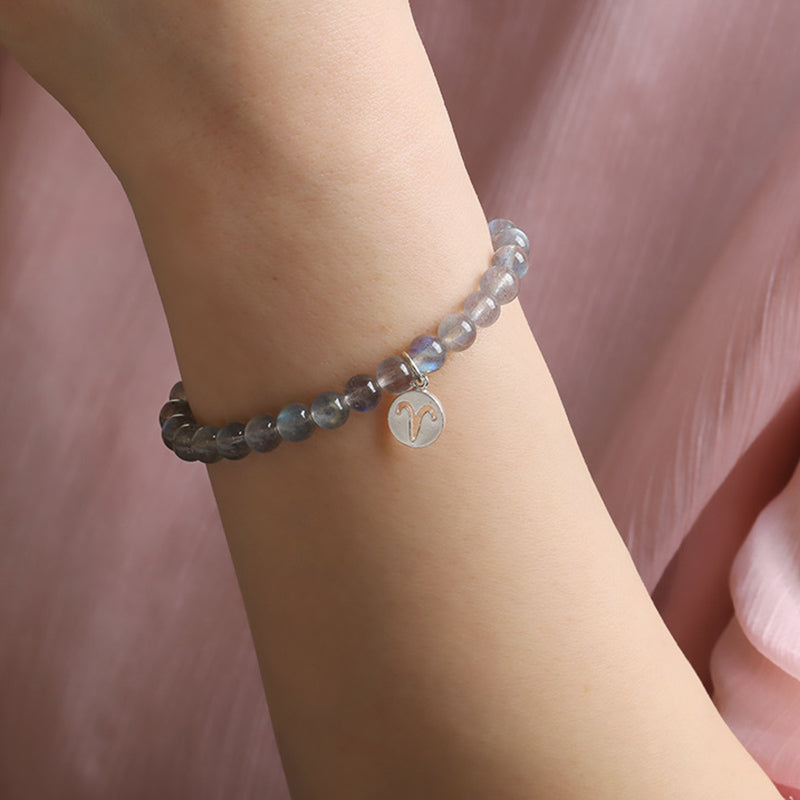 12 Constellations of the Zodiac Moonstone Charming Bracelet Bracelet BS 3