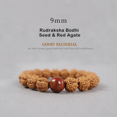 Buddhastoneshop Tibet Rudraksha Bodhi Seed Dzi Bead Amber Turquoise Wealth Bracelet