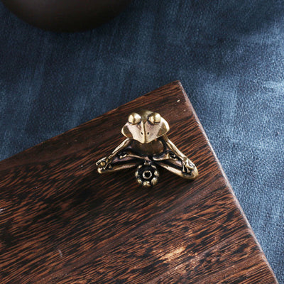 Buddha Stones Mini Small Frog Turtle Koi Fish Snail Crab Copper Wealth Home Decoration Decorations BS 8