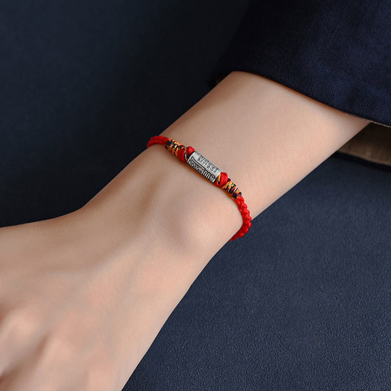 Foviel Handcrafted 925 Sterling Silver Everything Goes Well Design Protection Strength Bracelet Anklet