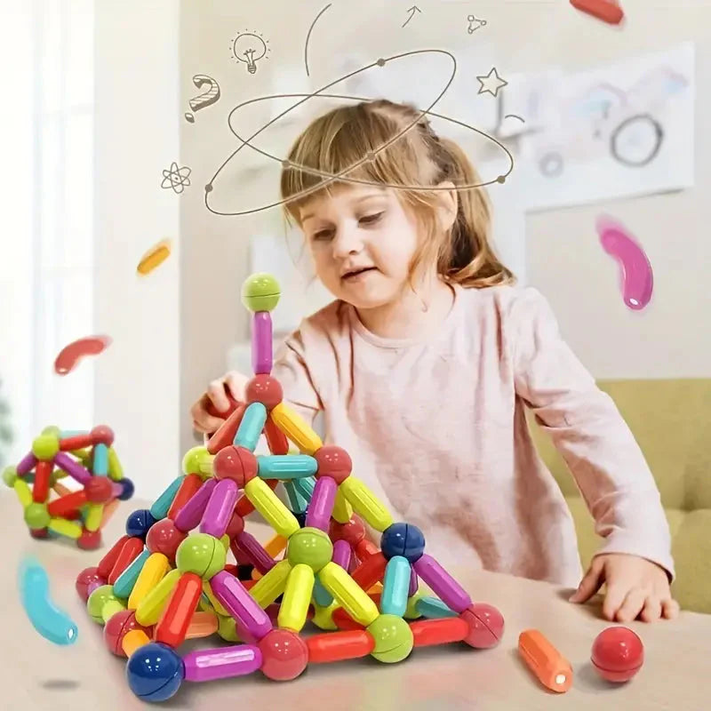 Juguete de construcción Fidtoy Magnetic Blocks STEM para niños de 3 años en adelante