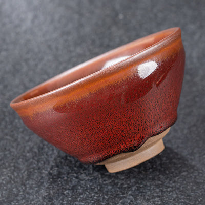 Buddha Stones Vintage Red Brown Chinese Jianzhan Porcelain Teacup Kung Fu Tea Cup Jian Zhan Tea Cup BS 3