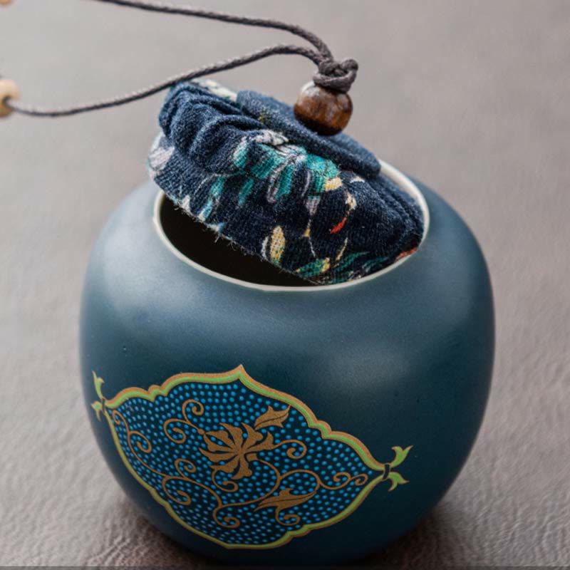 Buddha Stones Flower Chinese Gongfu Ceramic Teapot Portable Outdoor Travel Tea Set Bag Teapot BS 15