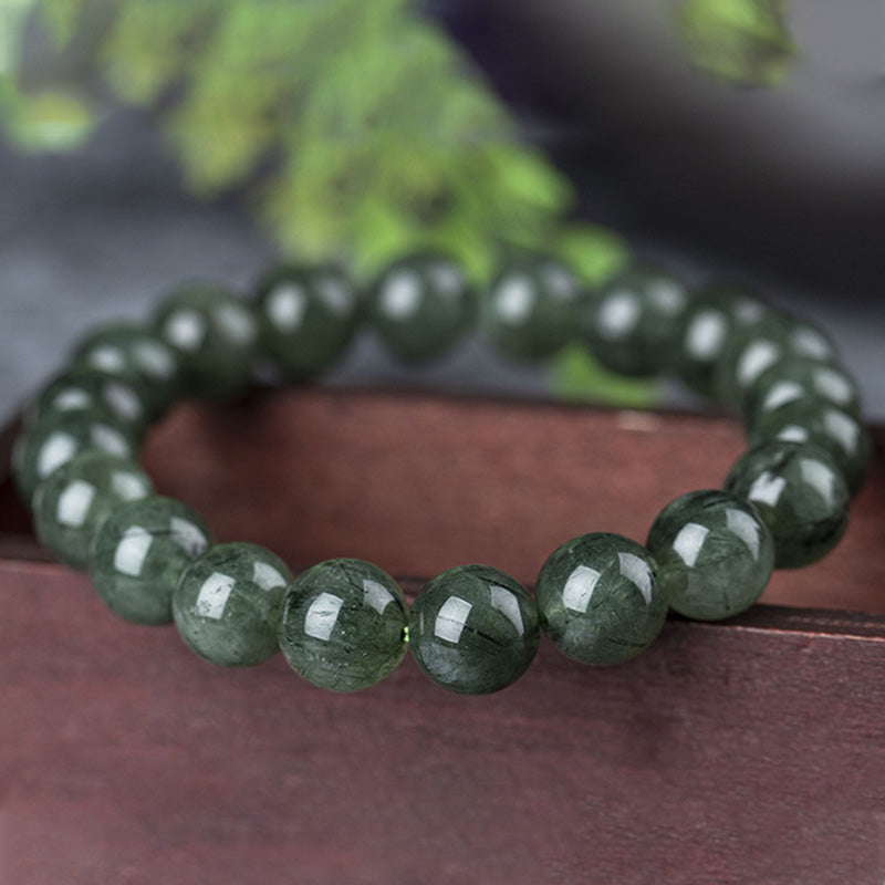 Buddha Stones Natural Green Crystal Blessing Wealth Bracelet - image 11