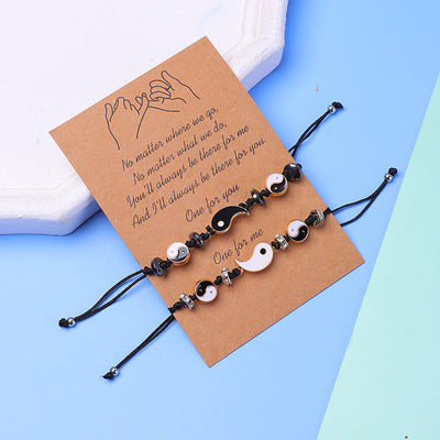 Buddha Stones 2pcs Yin Yang Hematite Couple Bracelet - image 20