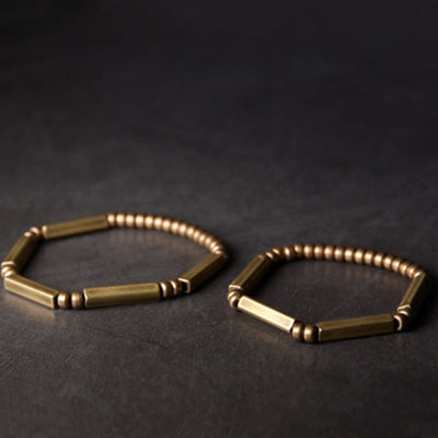 Buddha Stones Tibetan Simple Design Copper Wealth Luck Bracelet Bangle Bracelet Bangle BS 4