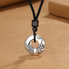 Buddha Stones PiXiu Peace Buckle Copper Wealth Necklace Pendant Necklaces & Pendants BS PiXiu(Wealth♥Luck)