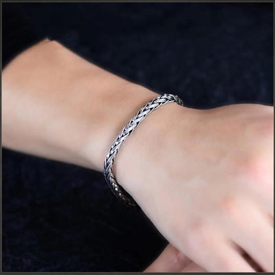 Buddha Stones Vintage Dragon Keel Braided Twisted Design Wealth Buckle Bracelet Bracelet BS 5