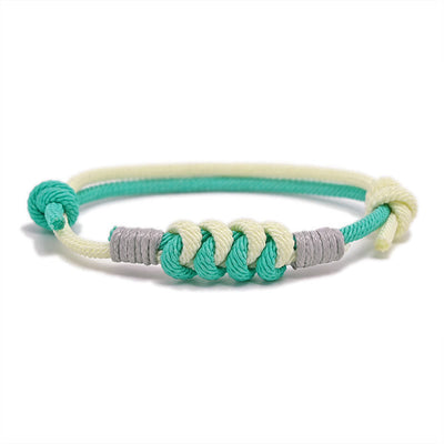 Buddha Stones Simple Design King Kong Knot Strength Braid String Bracelet Bracelet BS Green(Bracelet Size 15-25cm)