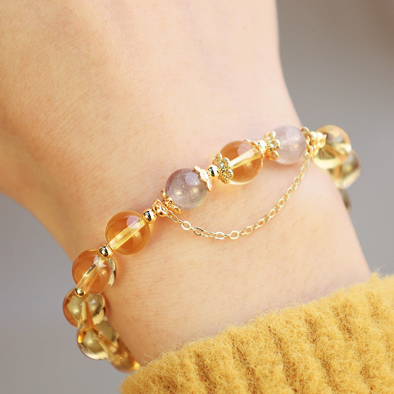 Buddha Stones Blessed Moon Citrine Abundant Energy Bracelet Bracelet BS 5