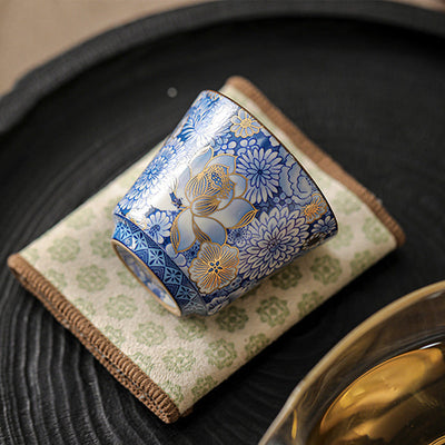 Buddha Stones Lotus Chrysanthemum Plum Blossom Flower Teacup Kung Fu Tea Cup Teapot Cup BS 11