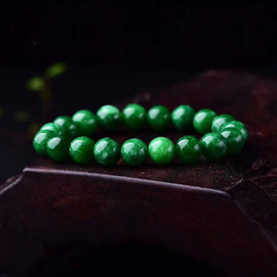 Buddhastoneshop Cyan Jade Bead Calm Harmony Bracelet