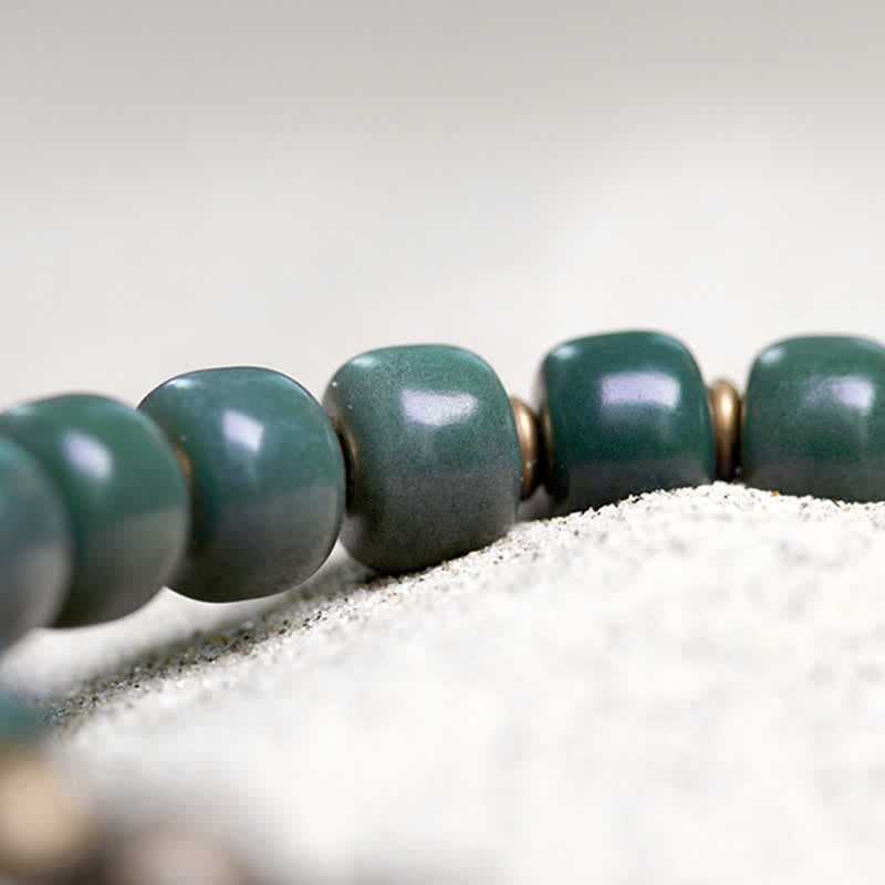 Buddha Stones Tibetan Cyan Bodhi Seed Copper Success Bracelet Bracelet BS 6