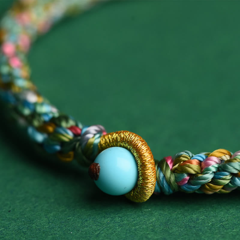 Buddha Stones Colorful Rope Luck Handcrafted Braided Child Adult Bracelet Bracelet BS 6