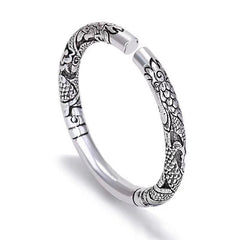 Buddha Stones Dragon Auspicious Clouds Luck Protection Bracelet Adjustable Bangle Bracelet Bangle BS DRAGON (Luck ♥ Strength)