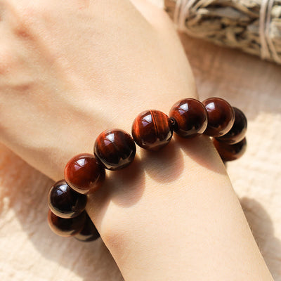 Foviel Natural Tiger Eye Healing Bead Bracelet