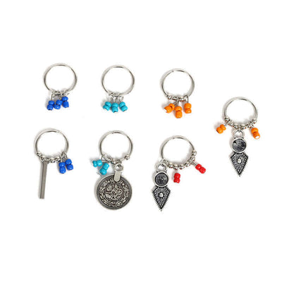 Buddha Stones Antique Leaf Coins Beads Barrette Hair Pins Decoration Decorations BS 1