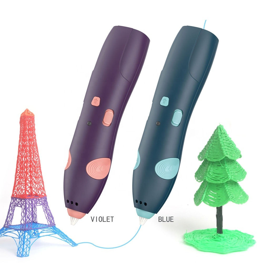 Fidtoy 3D Drawing Fun Rechargeable Printing Pen for Kids, Low-Temperature 3D Printing Pen Set with PCL Refills, Teaching Diagrams, USB Charging Cable, Creative STEM Art Toy Ages 3-6
